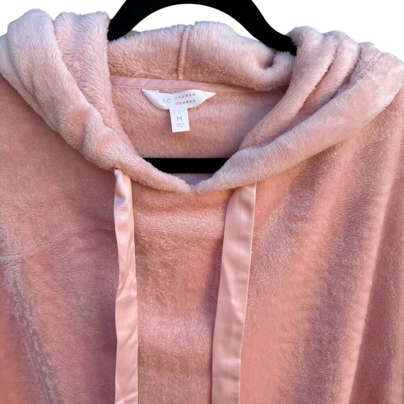 Lauren Conrad Womens Pink Thick Velour Long Sleeve Hooded Sweatshirt Top New M - Picture 4 of 12